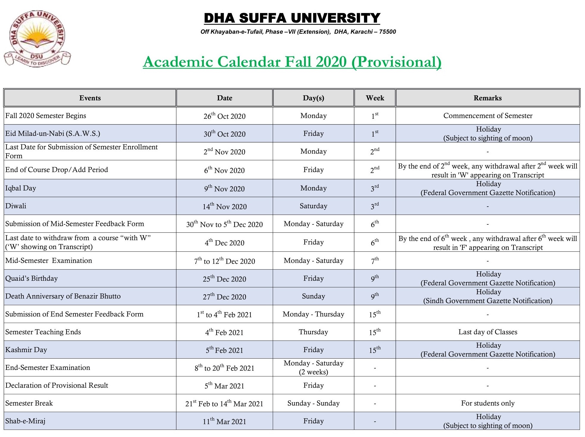academic-calendar-fall-2020-dha-suffa-university