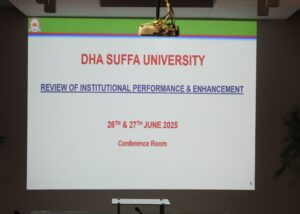 DHA Suffa University conducts Review of Institutional Performance & Enhancement 2024-25